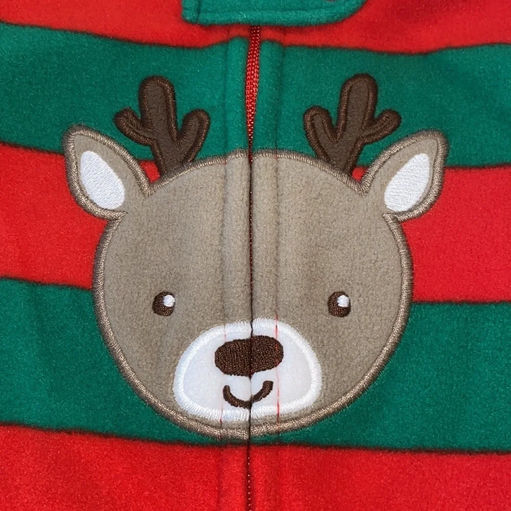 Carter’s reindeer striped bodysuit newborn
